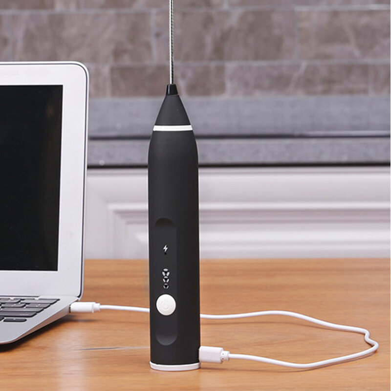 Batidora portátil de mano recargable por USB, Espumador de bebidas de alta velocidad, batidora para café, crema de capuchino