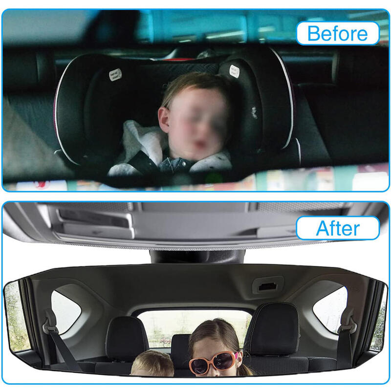 Universal Car Interior Espelhos Retrovisores, Auto Espelho Retrovisor, Anti-reflexo espelhos curvo, Auto Acessórios, 2 tamanhos, Big View