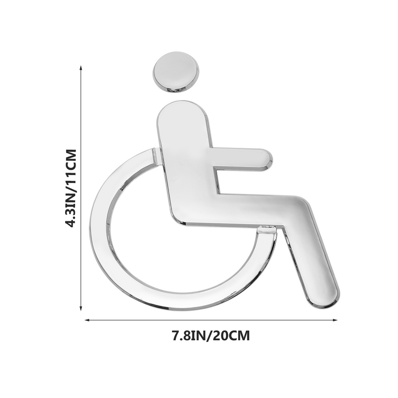 Emblemas para cadeira de rodas, Símbolo do sinal para deficientes, Porta Adesivo, Decalques para banheiro, Decalques para banheiro