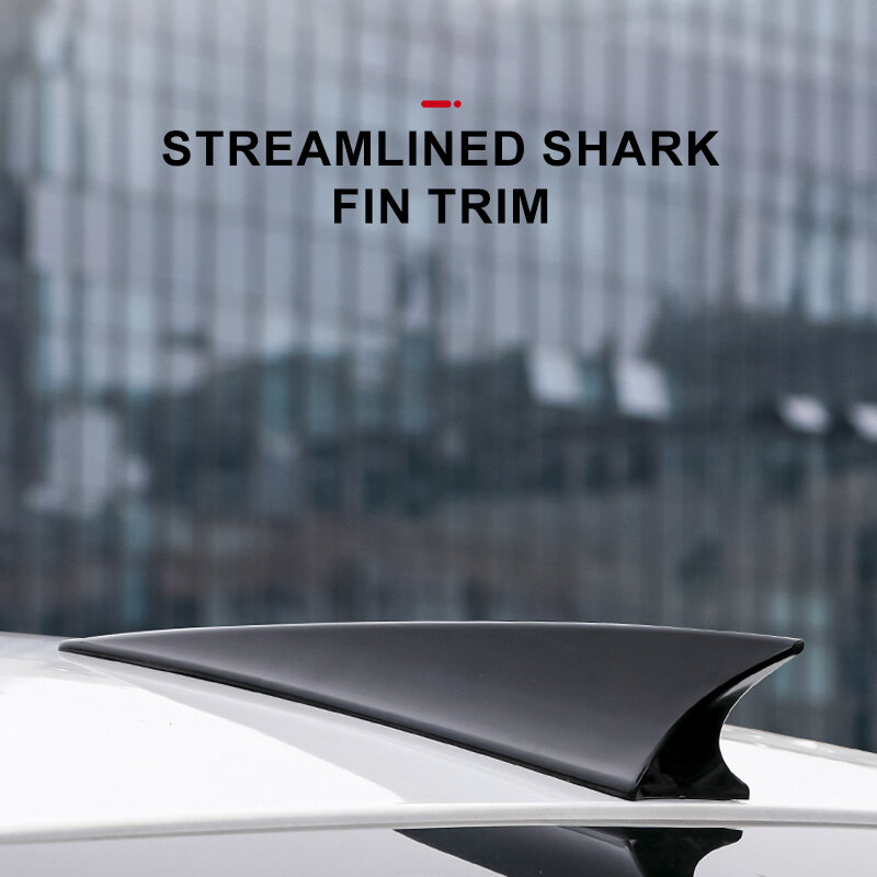 28cm Universal PVC Car Roof Top Mount Streamlined Shark Fins Decoration Antenna Toppers Auto Exterior Styling Replacement Parts