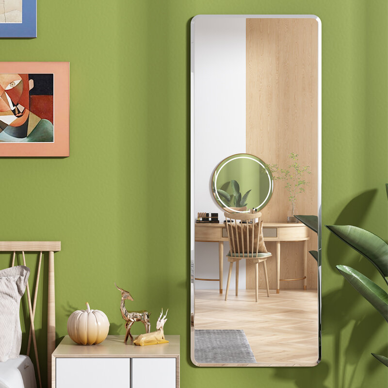 Self-attached Explosion-proof Full-body Mirror Wearing Walls Mirror Bedroom Students Wearing High-definition Clothes to hang on the dormitory wall wool