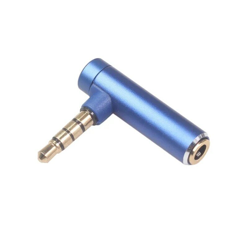 Adaptador convertidor de Cable de Audio macho a hembra de 3,5mm, Conector de Cable Jack de micrófono para auriculares estéreo en forma de L para tableta, teléfono y PC