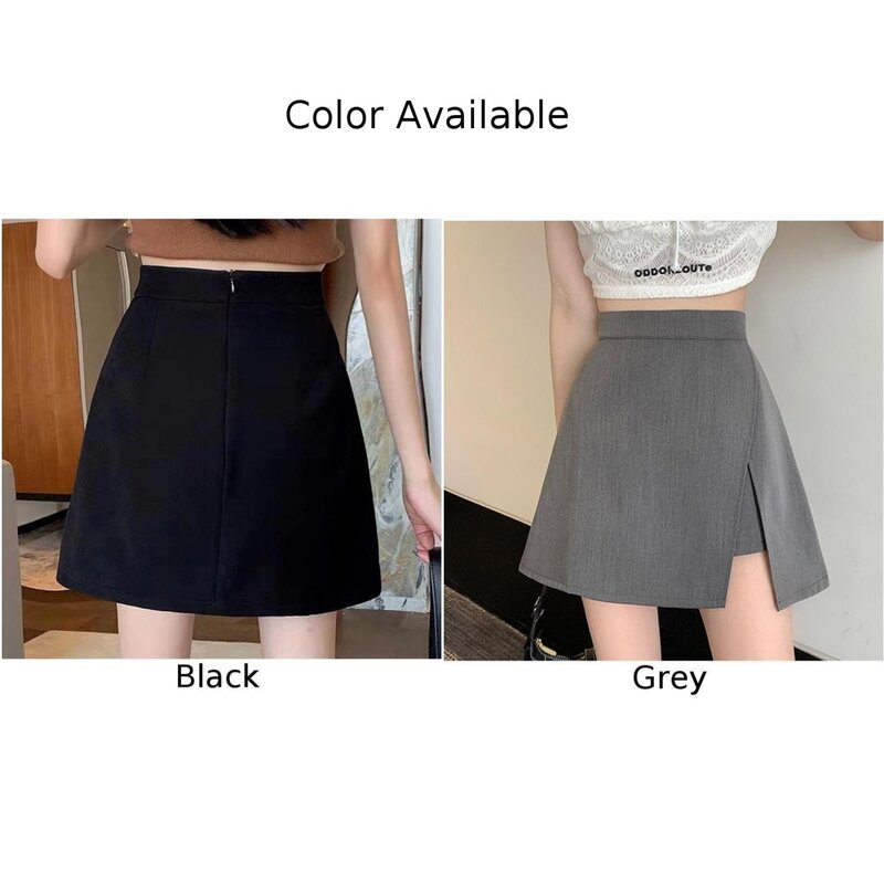 Pantalones cortos de verano para mujer, minifaldas divididas, faldas de traje para mujer, alta calidad, ampliamente aplicable