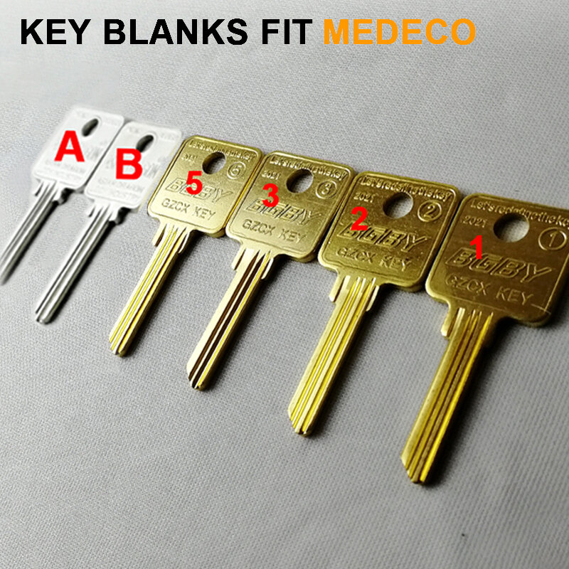 Latão Chave Blanks Compatível com Medeco Locks, Multi Ferramentas De Serralheiro, Cortador chave