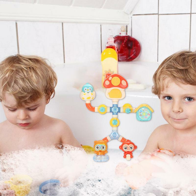 Bathtubs Spring Up Toy Swimming Water Game Baby Gif Cartoon Animals Children's Bathing Toy infants Bathroom Bathing Comfort Toy
