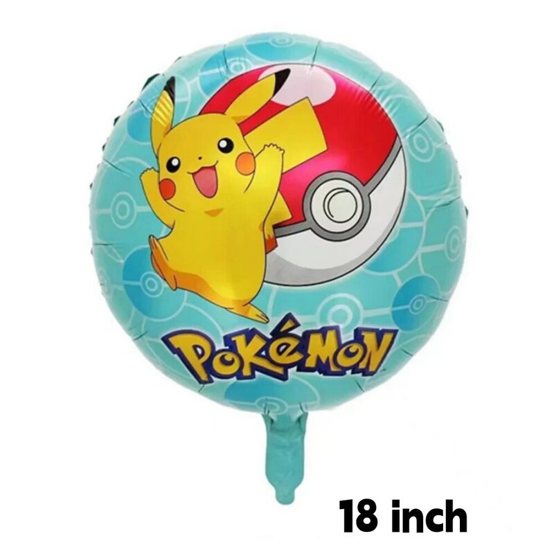5Pcs/Set Pokemon Balloon Pikachu Aluminum Foil Balloons 1st Kids Pokemon Theme Birthday Party Decorations Baby Shower Globos