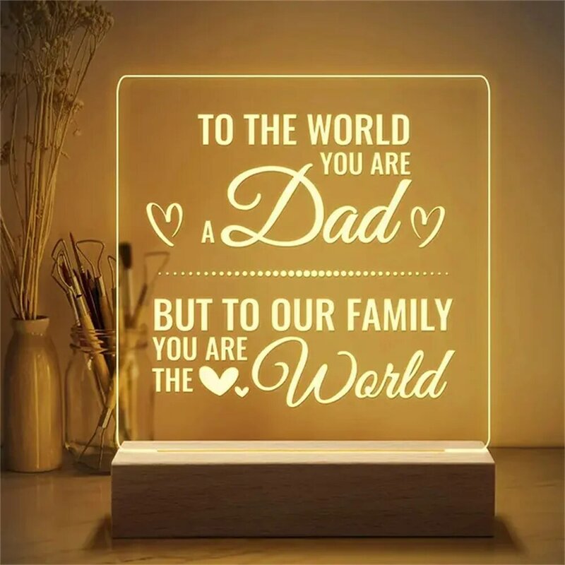 Индивидуальный текст, ночная лампа, индивидуальное имя, 3D лампа, лучший папа и мама для отца и Дня матери, подарки на годовщину, Декор