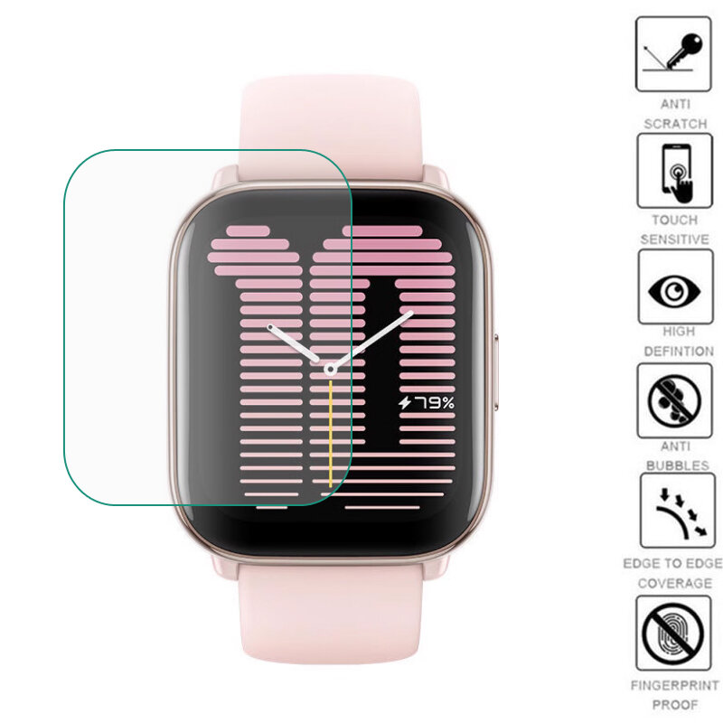 5 buah TPU jam tangan pintar lembut penutup lapisan pelindung bening untuk Amazfit aktif layar tampilan LCD Aksesori jam tangan pintar