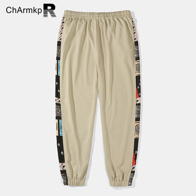 ChArmkpR-pantalones bombachos holgados para hombre, pantalón largo informal, ropa de calle de retazos, verano y primavera, 2024