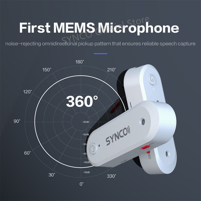 Synco g3 sem fio lavalier microfone para iphone tipo c profissional de redução ruído dslr portátil vlogging transmissor walkie