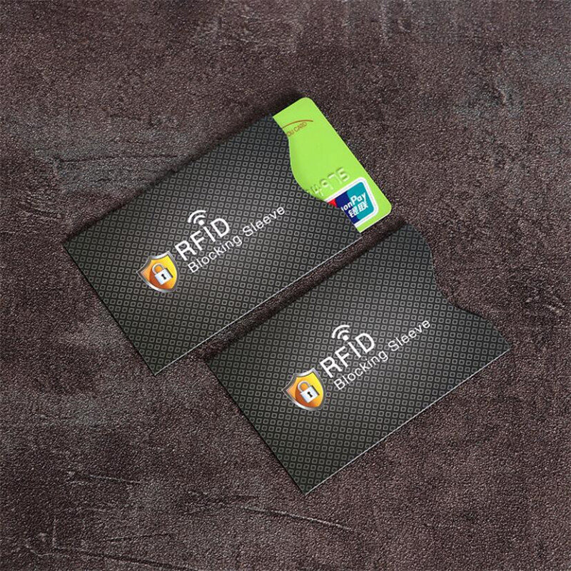 10 قطعة رقائق الألومنيوم تتفاعل حجب بطاقة كم مكافحة مسح حامل بطاقة NFC التدريع بطاقة الائتمان البنك حامي مكافحة سرقة المحفظة