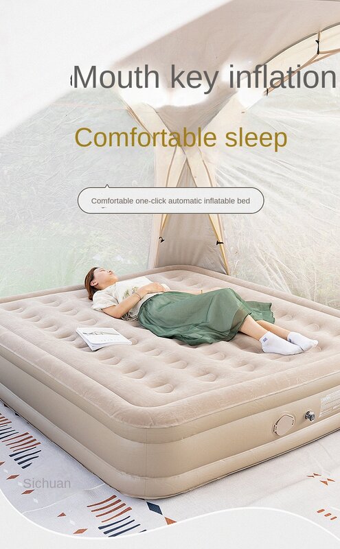 Бытовой надувной матрас на пол, 1 метр, складной Автоматический надувной матрас для палатки, утолщенный портативный туристический