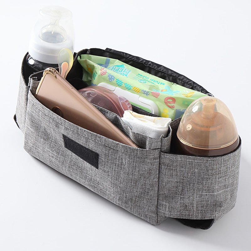 Universal Buggy Baby Pram Organizador Bottle Holder, Acessório Multipurpose Baby Stroller, Múmia Caddy Saco De Armazenamento