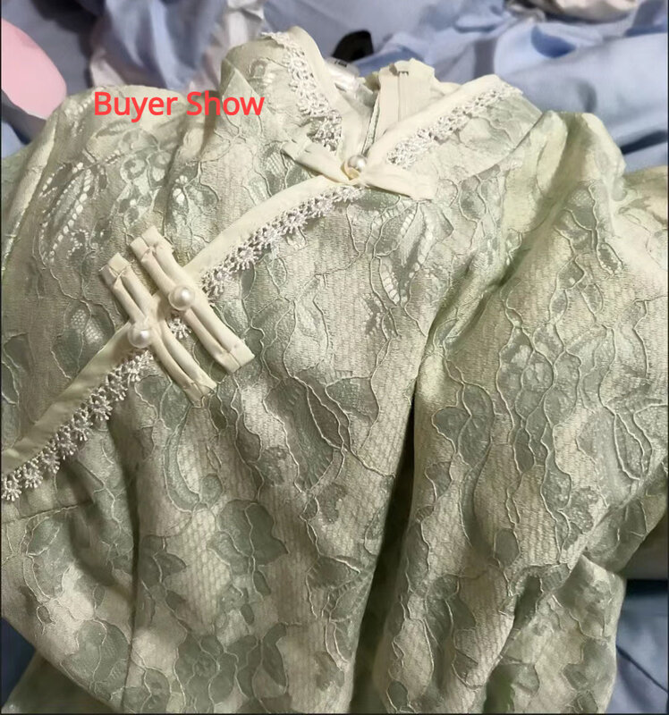 2023 Summer New Improved Qipao Vintage Vestido Cheogsan Daily Temperament Slim Robe Orientale Chaoui Split Chinese Dress