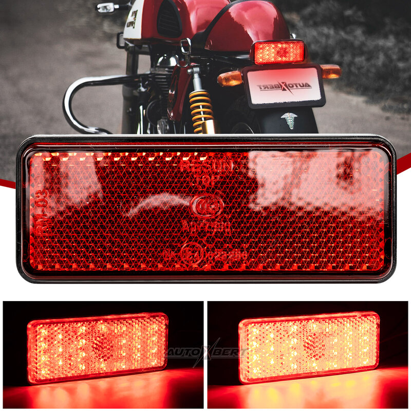 Luz led de freno trasero Universal para motocicleta, lámpara antiniebla de parada, Perno de 12V, luz trasera para camión, caravanas, ATV, iluminación todoterreno, 24LED