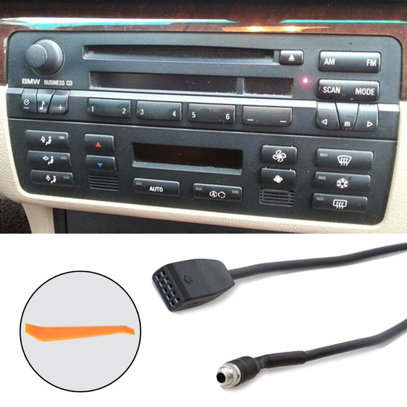 3.5MM Car Cable Audio Radio Adapter AUX USB Extension Cable Adapter Interface MP3 CD Changer For BMW E39 E53 X5 E46