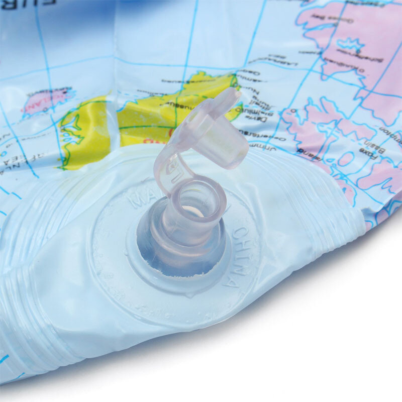 Globo inflable de 16 pulgadas para niños, 1 piezas, versión en inglés del mundo, mapa de la tierra y el océano, juguetes educativos de geografía, suministros para estudiantes