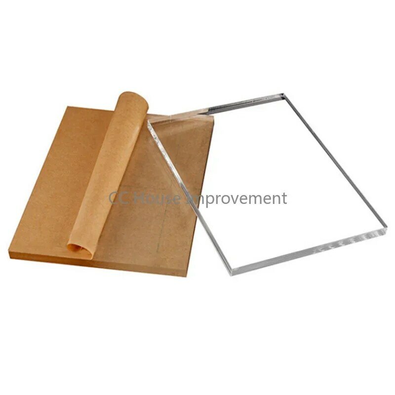 50mm*50mm*6mm Clear Acrylic Sheet Transparent Plastic Board for Picture Frame Glass Replacement Project Display Painting