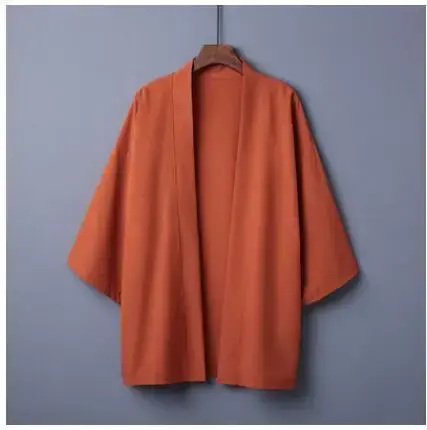 Cardigã de quimono japonês para mulheres e homens, casaco liso, haori, roupa exterior solta e fina, G265, moda primavera e verão, 2021