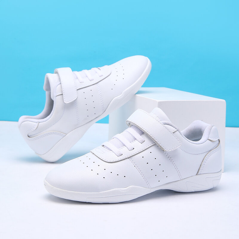 BAXINIER-أحذية التشجيع الشباب للفتيات والنساء ، أحذية رياضية الرقص الأبيض ، تنس التدريب ، أحذية التمارين الرياضية للأطفال تنافسية