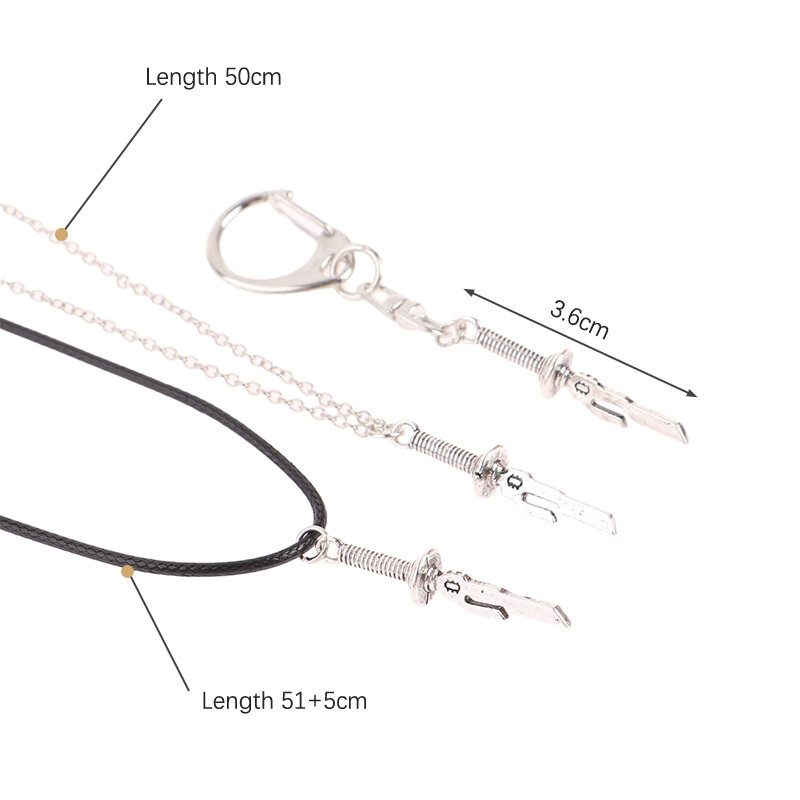 Anime Fushiguro Toji Schwert Halskette Speer von Tianri Messer Anhänger Cosplay Halsketten für Unisex Choker Schmuck