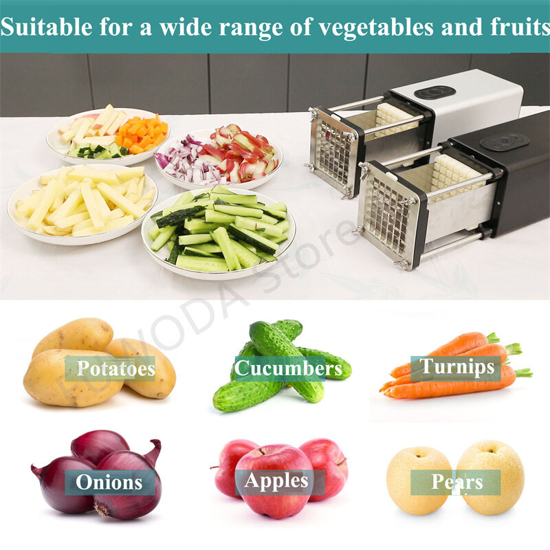 Stainless Steel Potato Slicer Potato Cutter French Fries Cutter Machine Electric Vegetable Cutting Machine 110V-240V