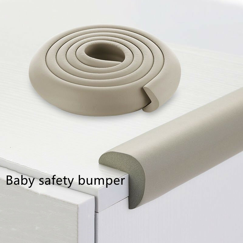 Borde de protección de muebles de seguridad para bebés, cinta de protección de esquina de mesa, parachoques de esquina de espuma, súper gruesa, 2M