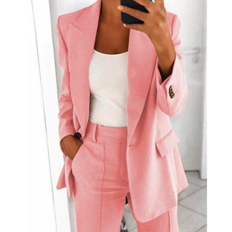 Jaqueta comprida com decote em v para escritório feminino, cardigã elegante, manga cheia, lapela, fina, bolso, streetwear, moda, senhora