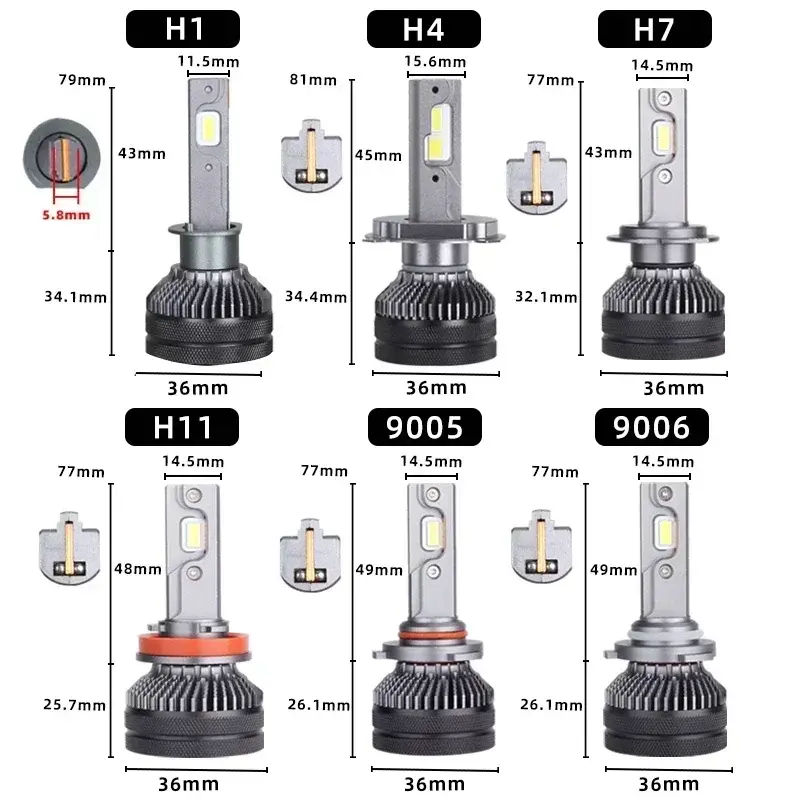 DAWNKNIGHT K5C 4300K 110W H7 H4 lampada a Led doppio tubo di rame 3000K luci a Led per auto H1 H11 HB3 9005 HB4 9006 lampadina per fari a Led