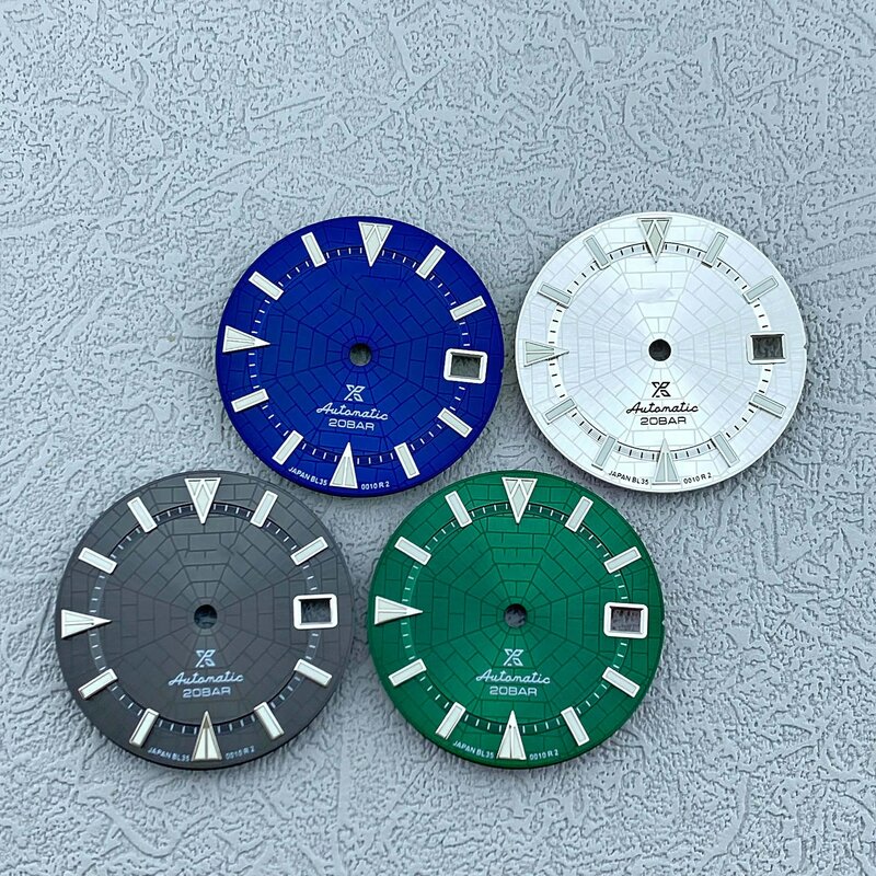28.5mm dial spider web sun pattern NH35/NH36 movement improvement dial custom watch S logo watch accessories