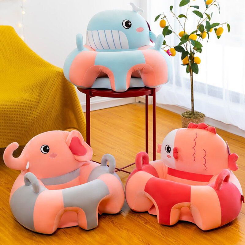 Asiento de apoyo para bebé, cojín suave para sentarse, sofá, almohada de felpa, cojín de Animal de juguete, 1 piezas