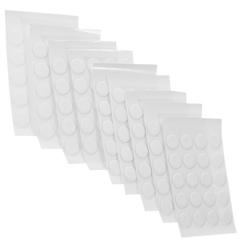 300 Pcs Double Sided Tape Clear Adhesive Label Dot The Circle Round Two Sticky