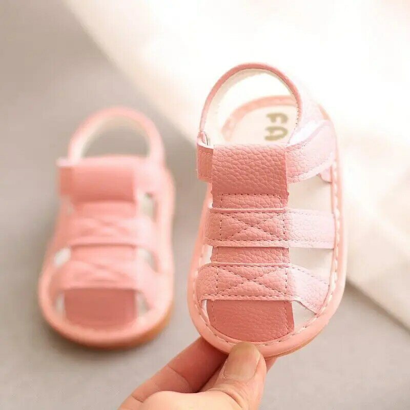 Zapatos de cuna suaves para niños y niñas recién nacidos, sandalias antideslizantes para primeros pasos, suela suave, moda de verano, 0 a 18 meses