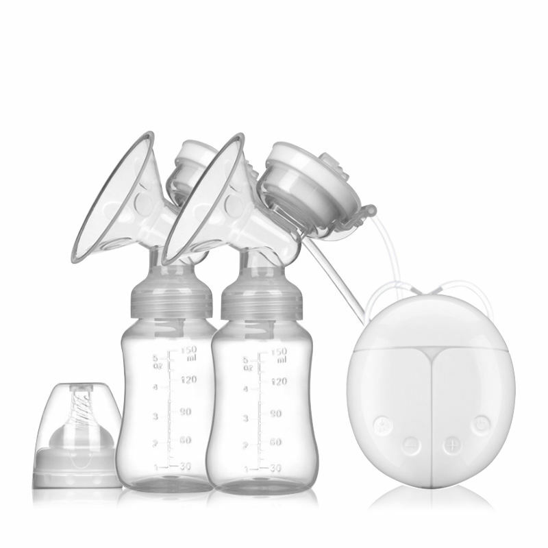 Pocket Breast Pump, Closed System Portable and Rechargeable Double Electric Breast Pump,Quiet Handheld Pain Free
