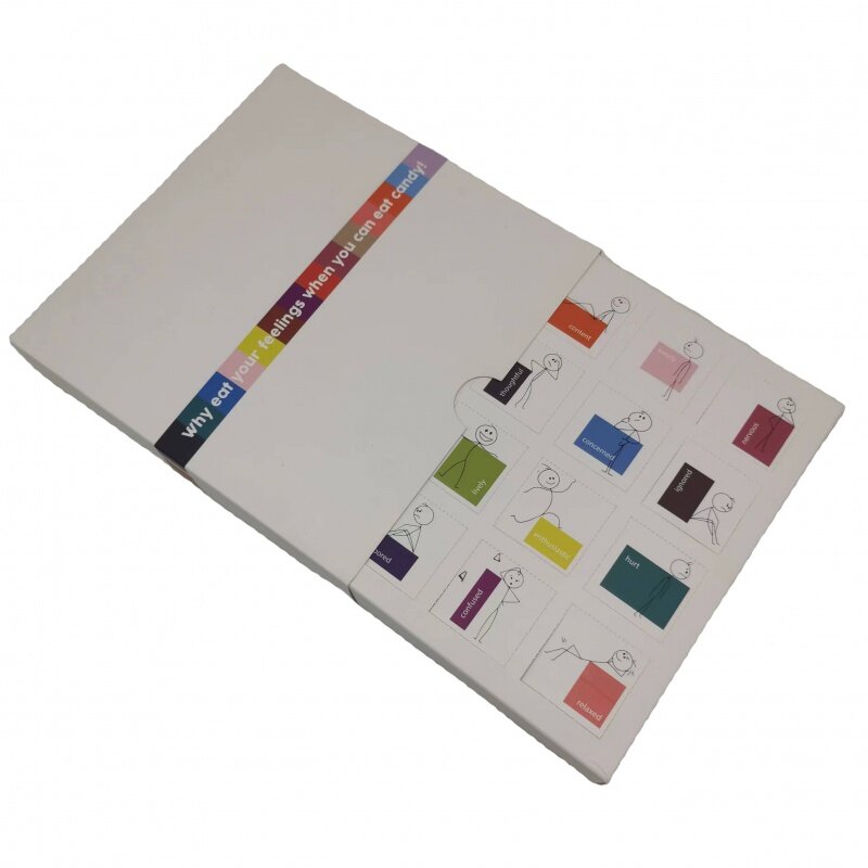 Caixa do calendário do advento com logotipo personalizado impresso, preço baixo, embalagem personalizada do papel do presente