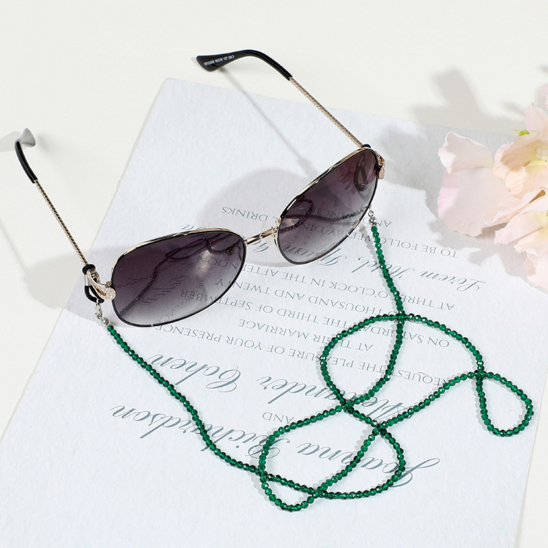 Łańcuch do kryształ okulary przeciwsłoneczne dla kobiet z łańcuchem na maskach ze szkła utraconego spersonalizowana biżuteria wiszący łańcuch akcesoria do telefonu mody