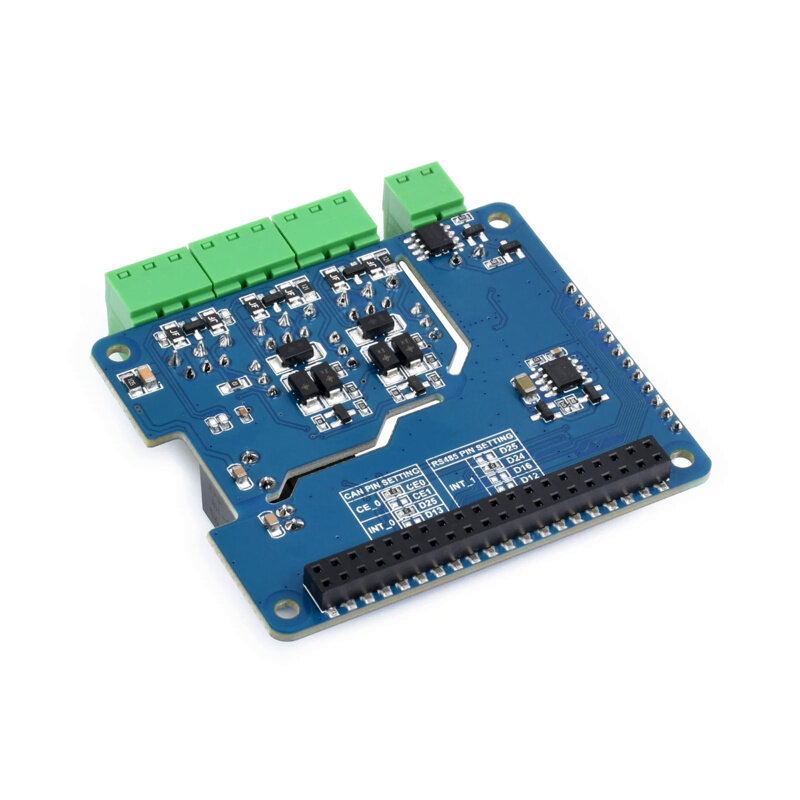 SMEIIER Isolated RS485 CAN HAT (B) For Raspberry Pi, 2-Ch RS485 and 1-Ch CAN, Multi Protections