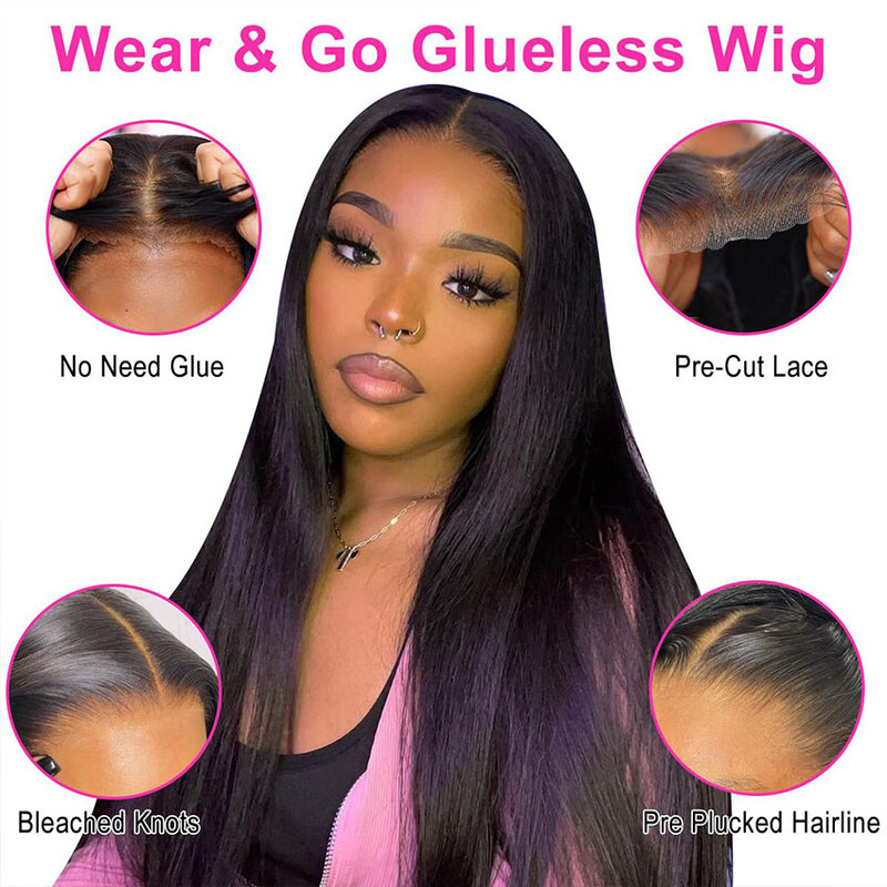 Indian Straight Lace Front Human Hair Wigs For Black Women Wet And Wavy Glueless 4x4 Transparent Lace Closure Wig Miss Belle
