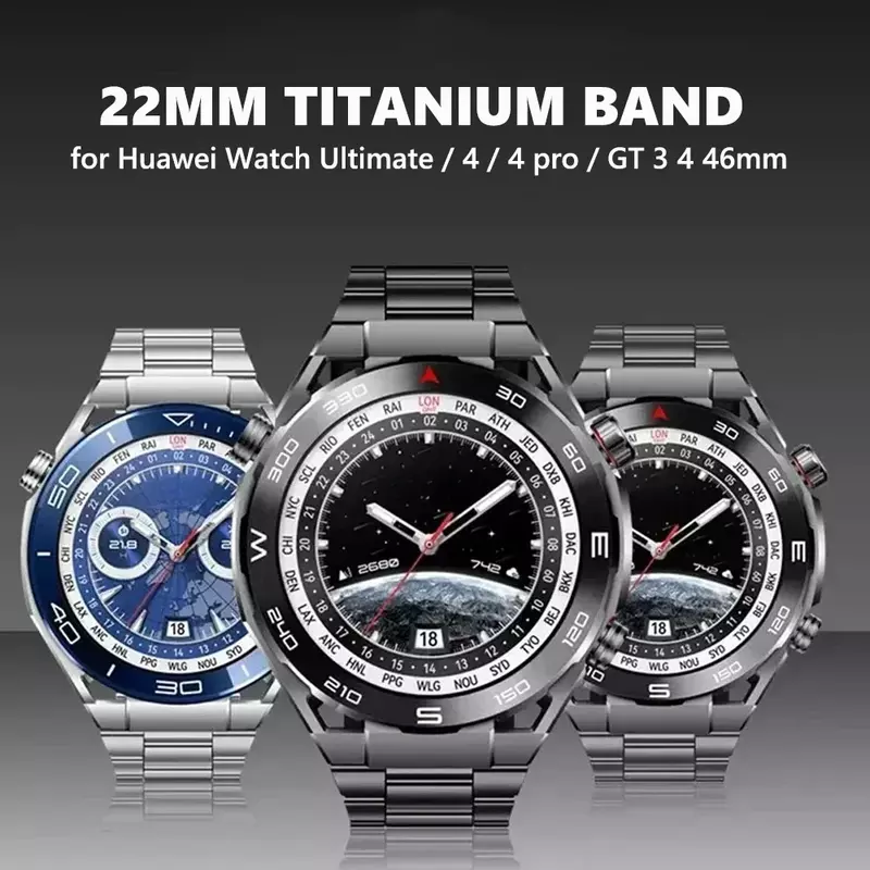 22mm Titanium Quick Fit Bracelet for Huawei Watch GT 4 46mm 3 pro Ultimate Correa Strap for Samsung galaxy 3 45mm Gear S3 Band