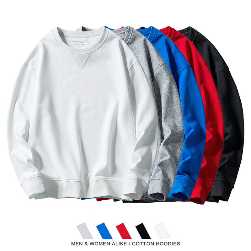 MRMT-suéter de cuello redondo para hombre, camisa holgada de gran tamaño, Color sólido, tendencia nacional de Hip-Hop, novedad de 2024