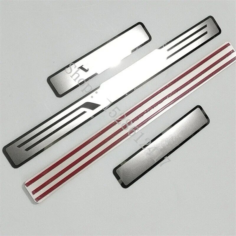 Stainless Steel Door Sill Sticker, Scuff Plate Guards, Threshold Pedal Trim, Acessórios para Volvo XC60, XC90, S60, S90, V60, V90, Car
