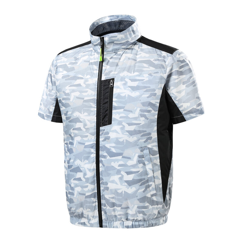 เสื้อแจ็กเก็ตใส่ทำงานสำหรับ2024กลางแจ้งเสื้อกั๊กระบายความร้อนด้วย USB พร้อมพัดลม2ตัวเสื้อผ้าสำหรับตกปลาเดินป่า