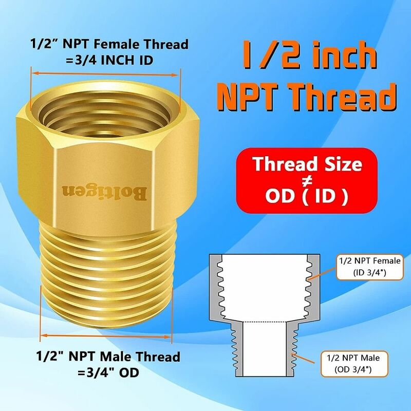 1/2" Durable Brass One-way Valve Oil Water Gas Check Valve Ozone Resistance Non Return Female to Male Thread Backflow Valve