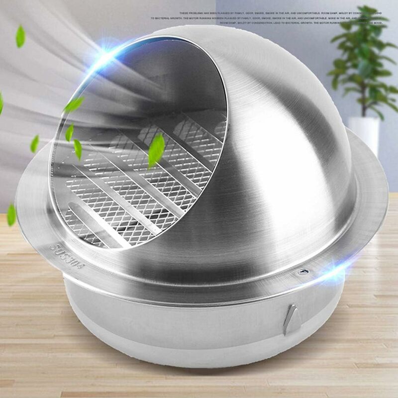 Stainless Steel Wall Ceiling Air Vent Ducting Ventilation Grilles 80/100/120mm Home Office Air Vent