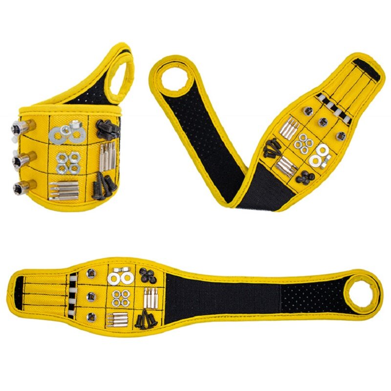 Bracelet magnétique avec aimants de bain, support N64., foret Cadeau pour père, petit ami. Support de vis de ceinture, rangement d'outils, poignet
