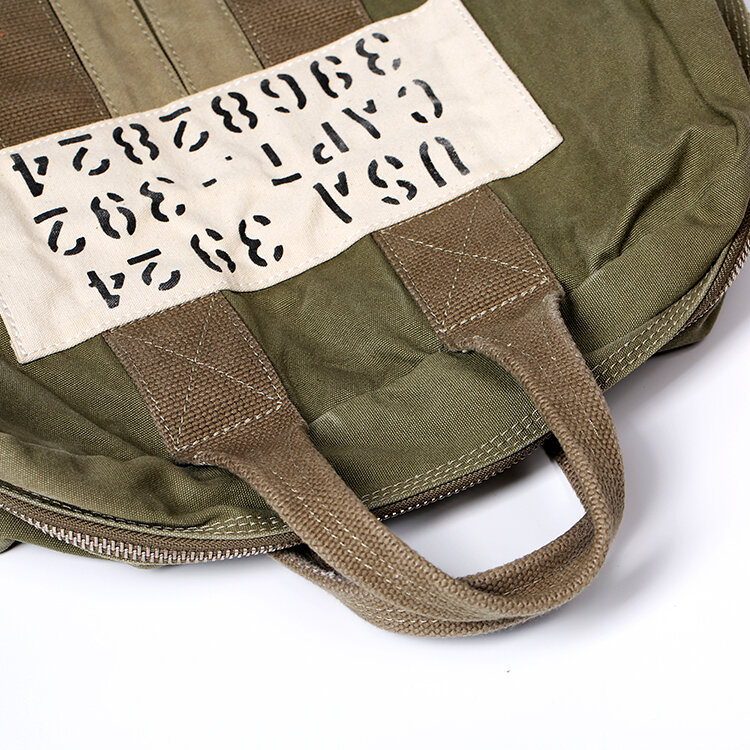 Tailor Brando-Sac fourre-tout en toile cryptée délavée vintage, sac à main hydrofuge, sac de voyage, taille 35x35x13cm