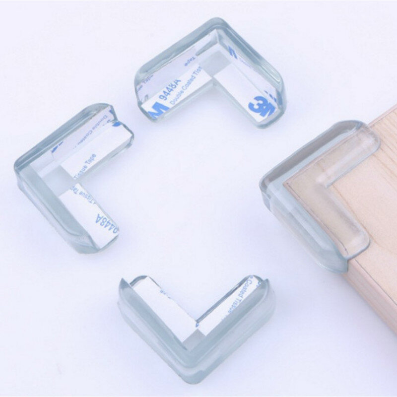 2pcs/lot Transparent Table Corner Protector For Baby Toddler Glass Teapoy Soft Right-angled Corner Guards Safety Edge Pad