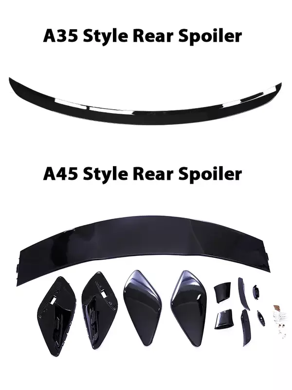 Glänzend schwarz Hecks toß stange Spoiler Wing Kit Amg für Mercedes Benz eine Klasse W176 2015-2017 Fließheck A35 A45 Stil A180 A200 A250