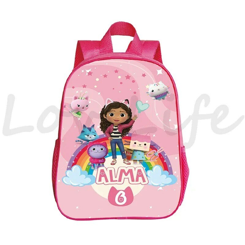 Мультяшный рюкзак для кукольного домика Gabbys, Детская сумка для детского сада, детские рюкзаки, милый рюкзак для книг для маленьких девочек, школьный портфель с кошками