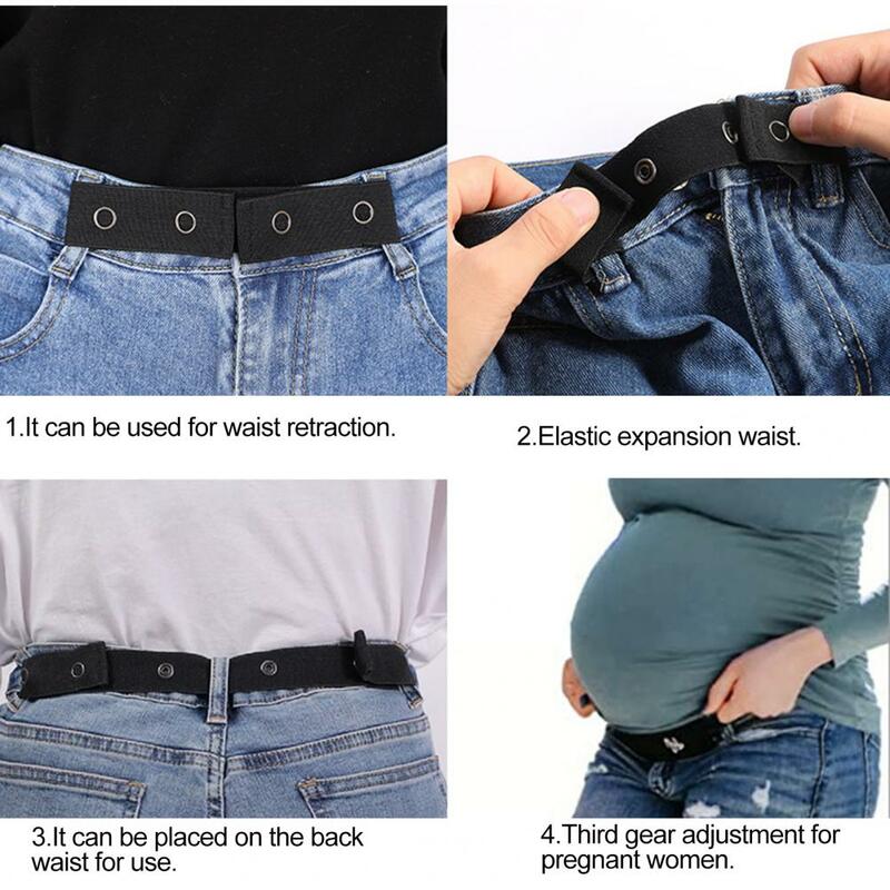 22.5Cm Taille Riem Vrouwen Verstelbare Antislip Taille Aanpassing Polyester Lady Jeans Elastische Riem Voor Zwangere